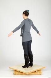 Whole Body Woman Casual Slim Studio photo references